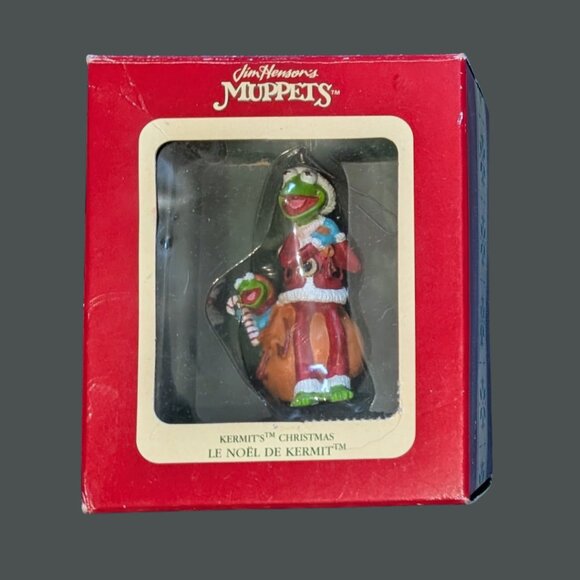 🎄 Vintage 1993 Kermit the Frog Christmas Ornament by Carlton Cards – Muppets - Picture 1 of 2